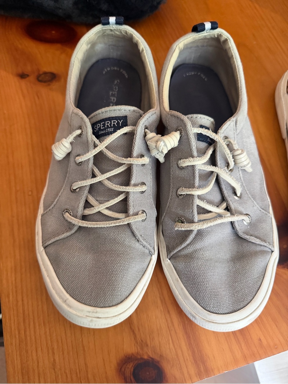 Sperry Tan Canvas Boat Sneakers